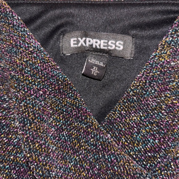 Express Metallic Mini Bodycon Dress - Picture 2 of 6